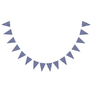 Teddybär-Picknick-Geburtstag - blauer Gingham Wimpelkette