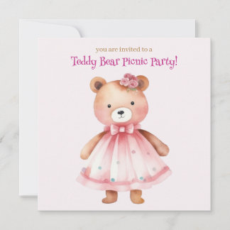 Teddybär-Picknick-Party Einladung