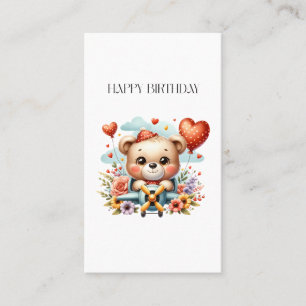 Teddybär-Pilot-Geburtstag Visitenkarte