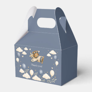 Teddybär-Pilot Himmel Abenteuer Baby Shower Gesche Geschenkschachtel