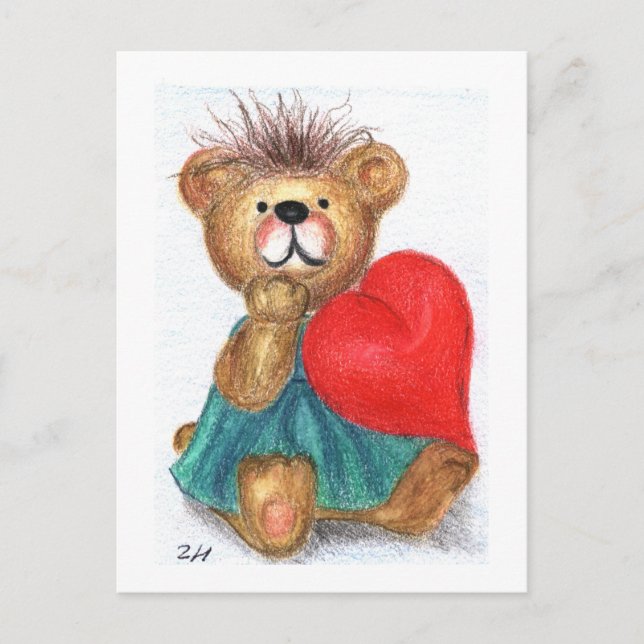 Teddybär Postkarte (Vorderseite)