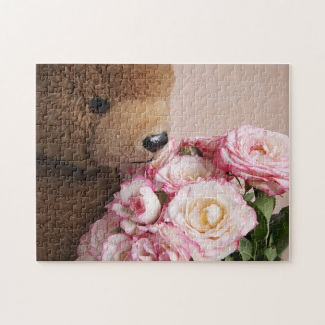 Teddybär riecht nach den Rose (Horizontal)