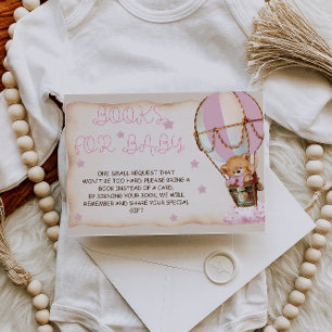Teddybär Rosa Sterne & Luftballon Bücher für Baby Begleitkarte