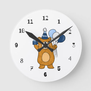 Teddybär Runde Wanduhr