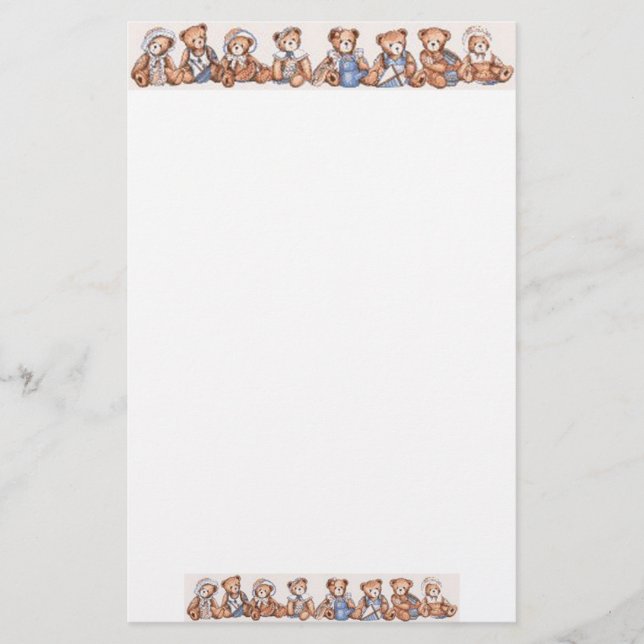Teddybär stationär briefpapier (Vorderseite)