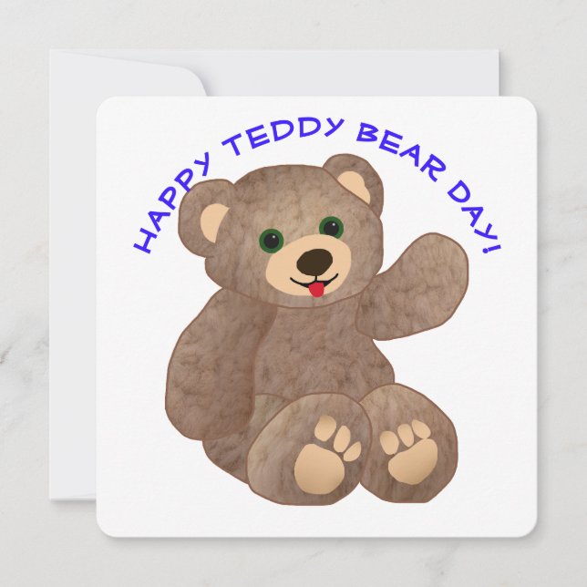 Teddybär-Tag Einladung (Vorderseite)