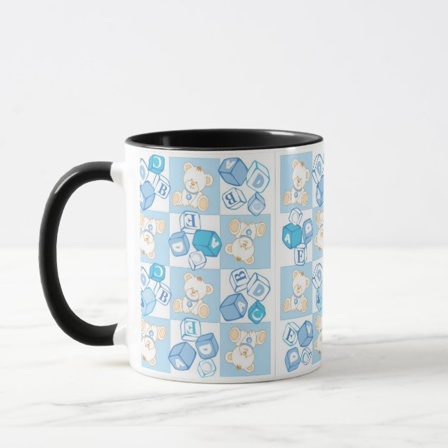 Teddybär überprüftes Muster Tasse (Links)