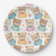 Teddybär und Blumen