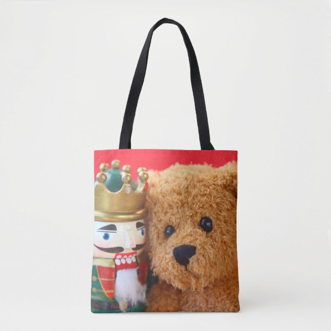 Teddybär und Nussknacker Tasche (Vorderseite)