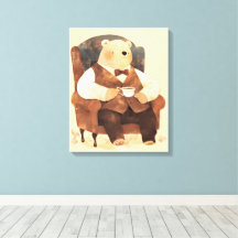 Teddybär-Vantage-Poster-Kunst-Kinderzimmer-Wandkun