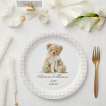 Teddybär Vintage Beige Babyparty
