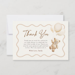 Teddybär Wir können es kaum erwarten Baby Shower Dankeskarte