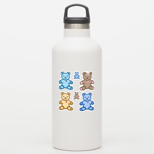 Teddybären Aufkleber (Wassserflasche)
