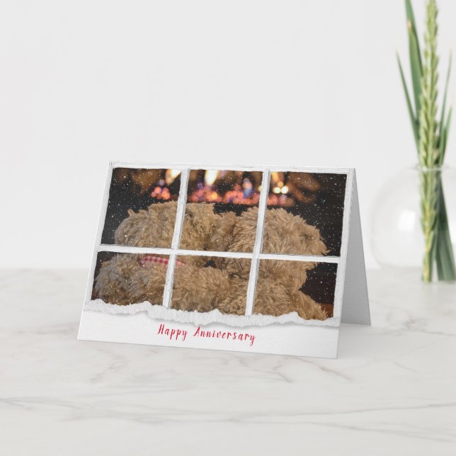 Teddybären aus Kamin Karte (Vorderseite)