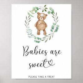 Teddybären-Babys sind schweißes Poster