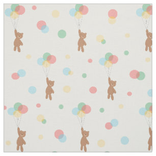 Teddybären und Luftballons  Stoff