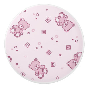 Teddybärhintergrund Rosa Keramikknauf