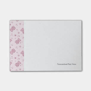 Teddybärhintergrund Rosa Post-it Klebezettel