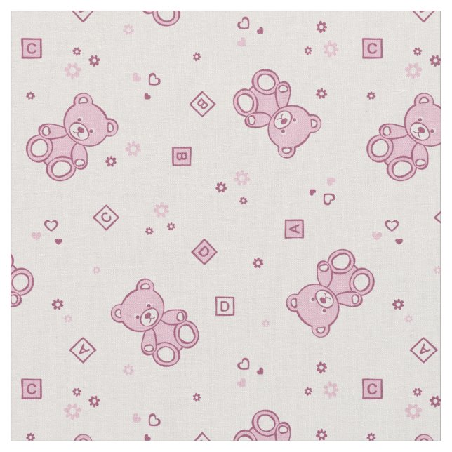 Teddybärhintergrund Rosa Stoff (Nahaufnahme)
