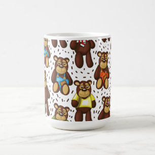 Teddybärmuster Kaffeetasse