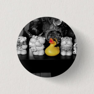 "Teddybärpicknick" Gummienten-Knopf (klein) Button