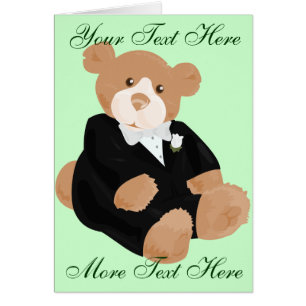 Teddybear Groom Card