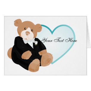 Teddybear Groom Card
