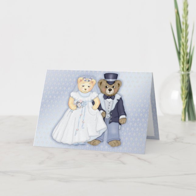 Teddybear Wedding Card Dankeskarte (Vorderseite)
