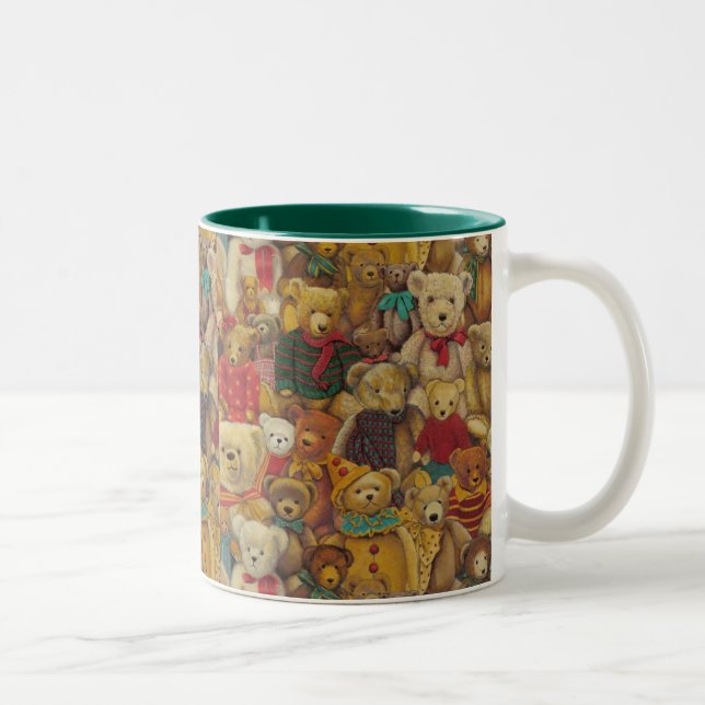teddybear Weihnachten Zweifarbige Tasse (Rechts)