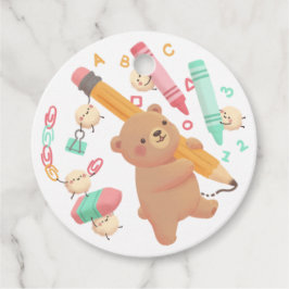 Teddy's Back to School Illustration Geschenkanhänger