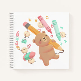 Teddy's Back to School Illustration Notizbuch