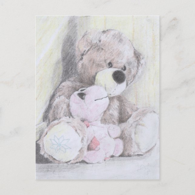Teddys beste Freundin-Schildkröte Postkarte (Vorderseite)