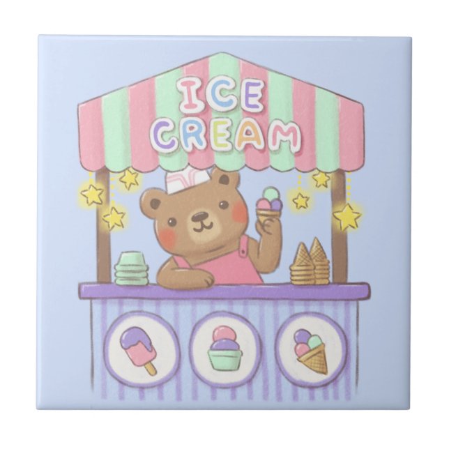 Teddy's Eiscafé Fliese (Vorderseite)