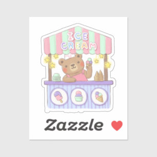 Teddy's Eisdiele Aufkleber
