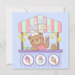 Teddy's Eisdiele Feiertagskarte