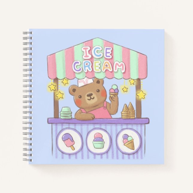 Teddy's Eisdiele Notizbuch (Vorderseite)