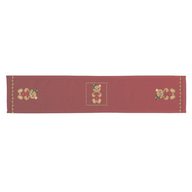 Teddys Geschenktafelläufer Kurzer Tischläufer (Horizontal)