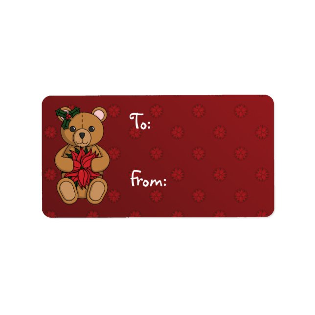 Teddy's Gift Label Adressaufkleber (Vorne)