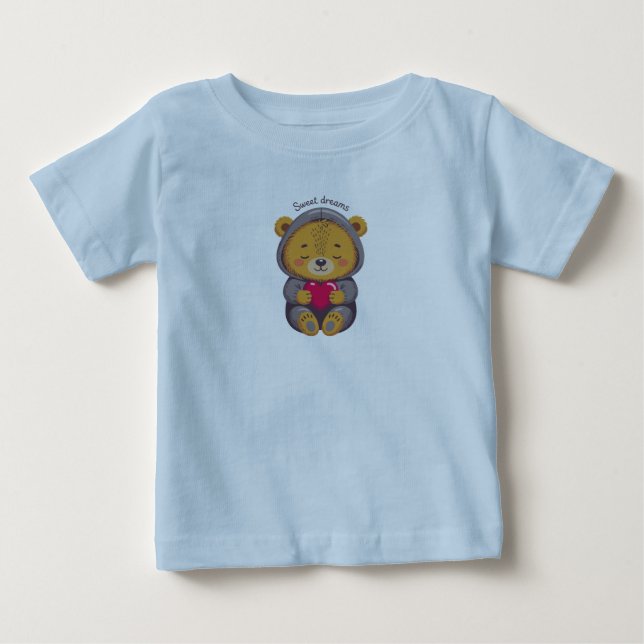 Teddys süße Träume Baby T-shirt (Vorderseite)