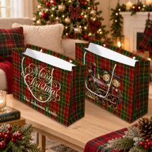 Teddys Weihnachtszug Tartan personalisiert