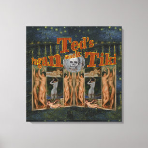 Teds heidnischer Tiki-Shack Leinwanddruck