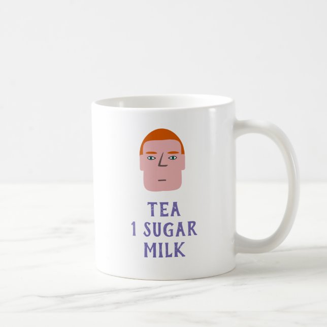 Tee 1 Zuckermilch Kaffeetasse (Rechts)