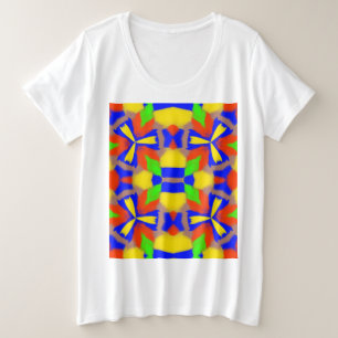 Tee Abstraite de base de taille plus grande pour f
