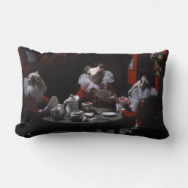 Tee aus Blut und weiße Mäuse mit rotem String am T Lendenkissen