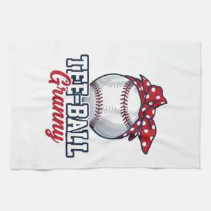 Tee Ball Oma Baseball-Schleife Vintage-Shirt_1 Geschirrtuch
