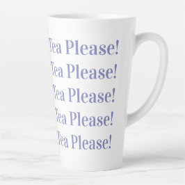 Tee bitte | Moderne Periwinkle Typografie Milchtasse