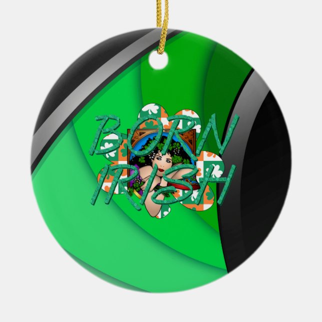 TEE Born Irisch Keramik Ornament (Vorne)