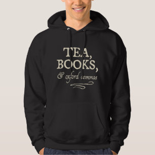 Tee, Bücher & Oxford-Kommata Hoodie