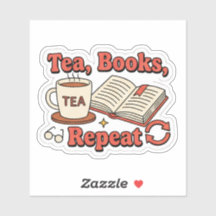 Tee, Bücher, wiederholen - gemütlicher Bücherliebh