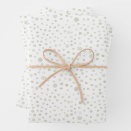 Tee Confetti Watercolor Dots Wrapping Paper Geschenkpapier Set